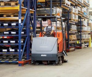 Warehouse & Distribution Industrial Cleaning | Large Ride On Scrubber Drier